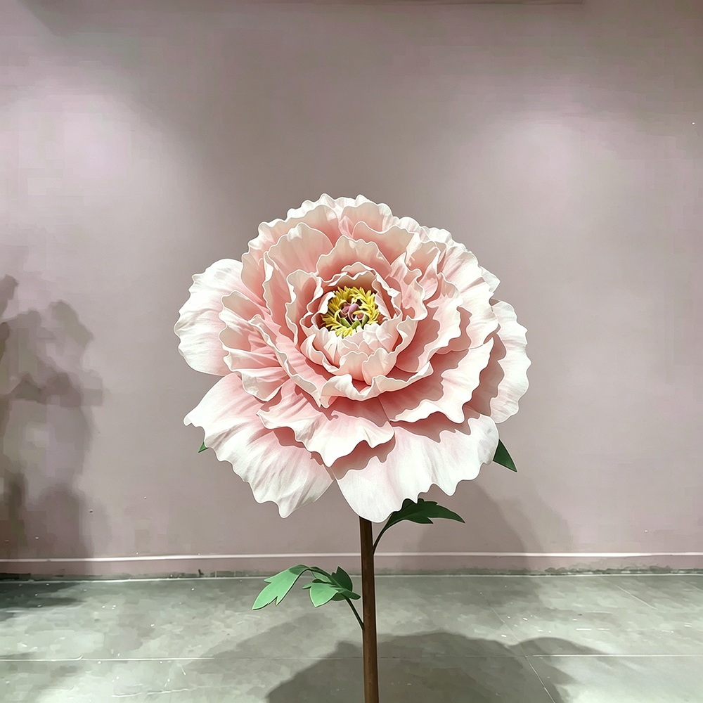 Flowerva Champagne Peony Opulence Chroma Sculptural Premium Decor