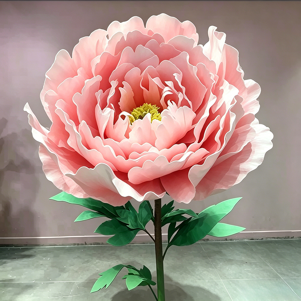 Flowerva Pink Peony Opulence Chroma Sculptural Premium Decor