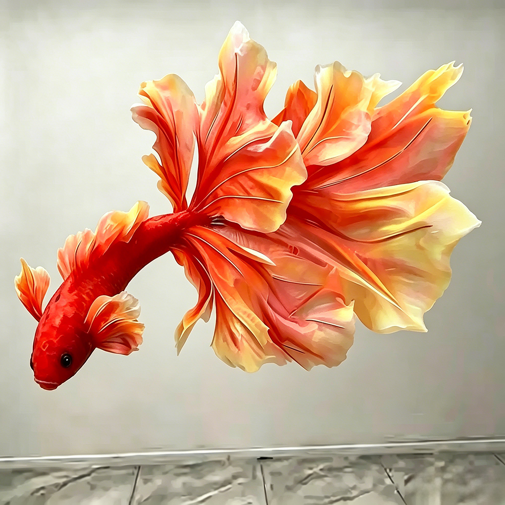 Flowerva Betta Aetherial Swim Premium Decor