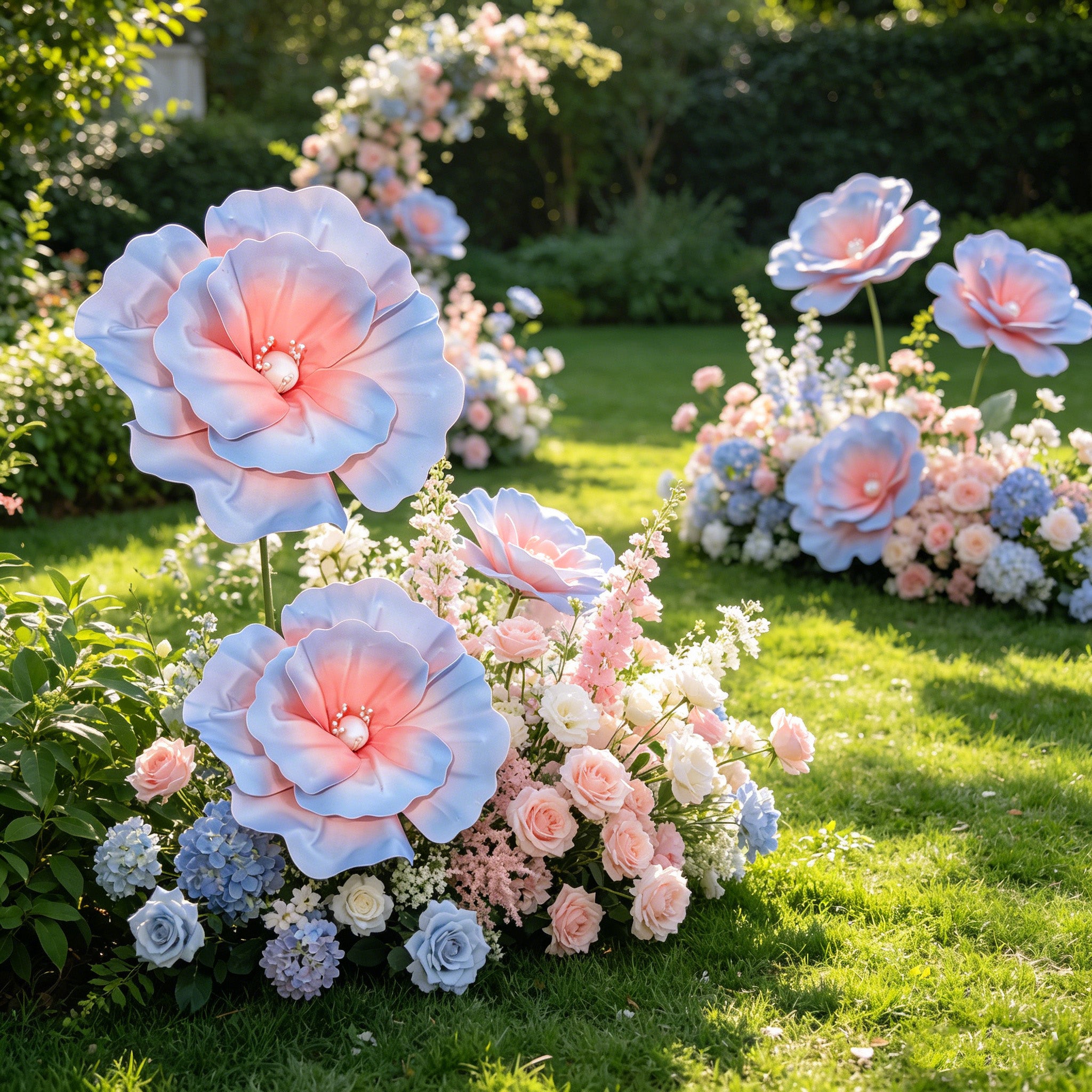 Flowerva Dreamy Pink-Blue Gradient Pearl Premium Flower