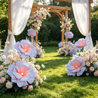 Flowerva Dreamy Pink-Blue Gradient Pearl Premium Flower