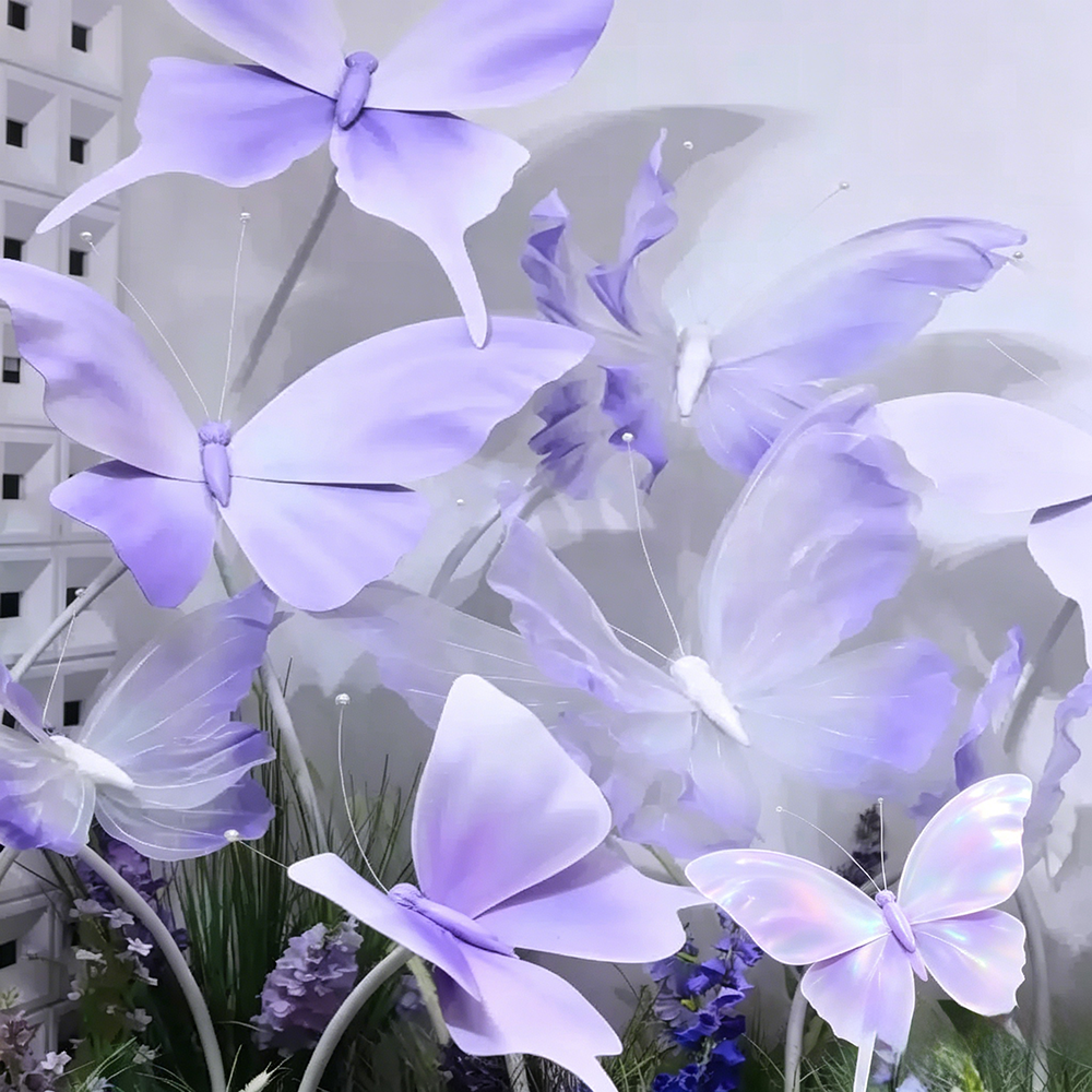 Flowerva Lavender Butterfly Whisper Premium Decor