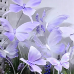 Flowerva Lavender Butterfly Whisper Premium Decor