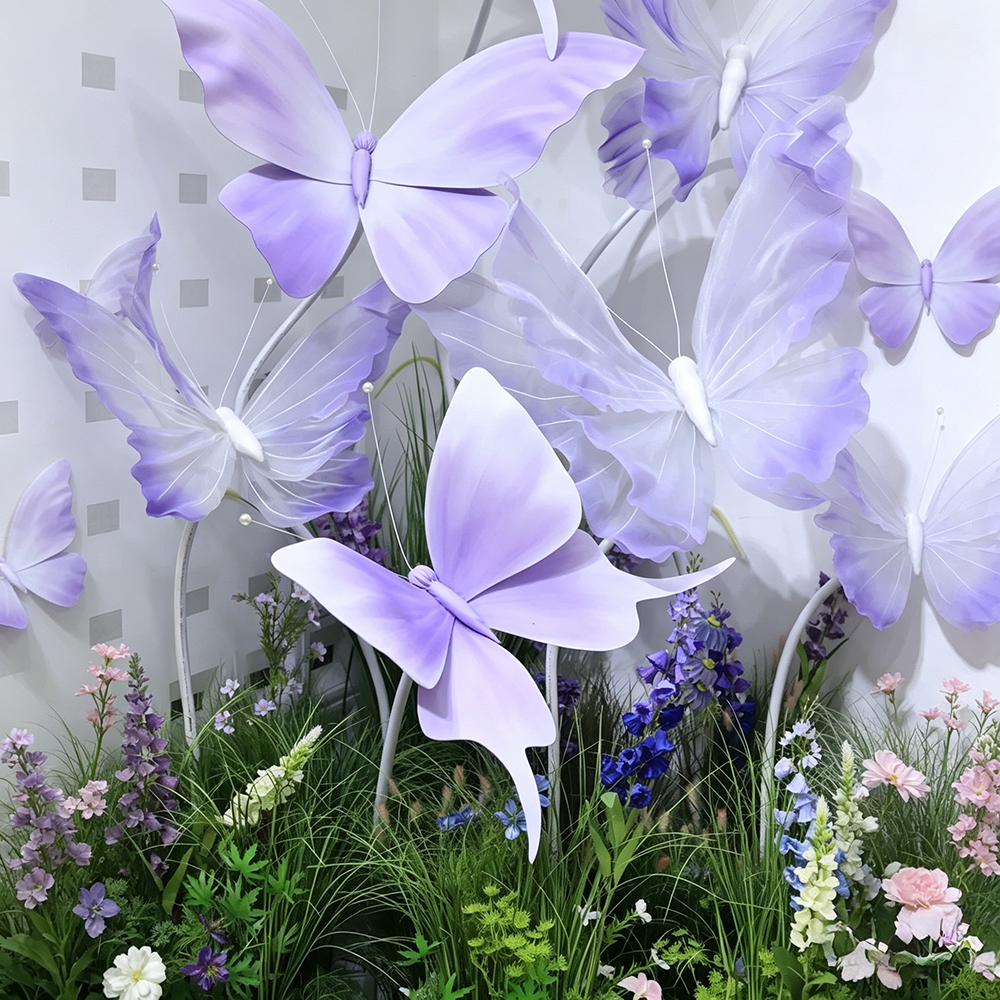 Flowerva Lavender Butterfly Whisper Premium Decor
