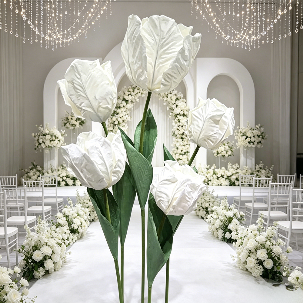Flowerva Sculptured Tulip Form Premium Decor