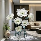 Flowerva Sheer Poppy Whisper Premium Decor