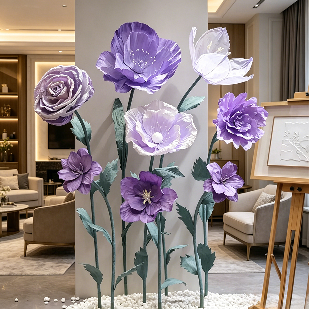Flowerva Purple Petal Cadence Premium Decor