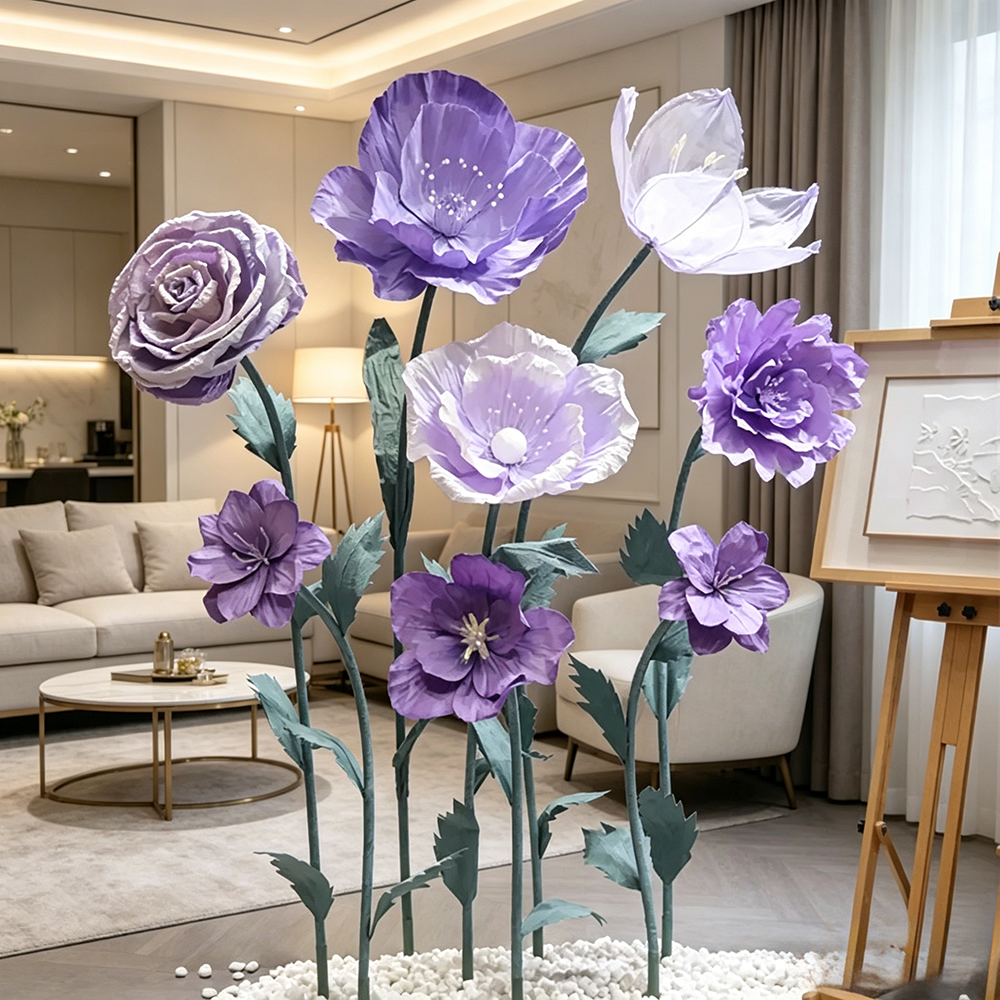 Flowerva Purple Petal Cadence Premium Decor