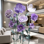 Flowerva Purple Petal Cadence Premium Decor