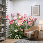 Flowerva Soft Tulip Silhouette Premium Decor