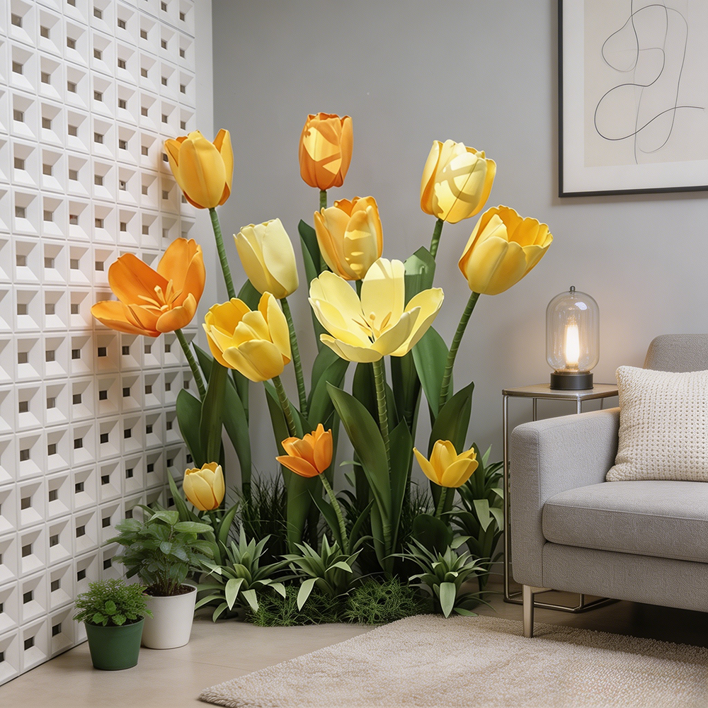 Flowerva Soft Tulip Silhouette Premium Decor