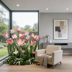 Flowerva Soft Tulip Silhouette Premium Decor