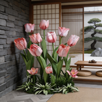 Flowerva Soft Tulip Silhouette Premium Decor