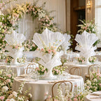 Flowerva White Aura Pleat Table Flower