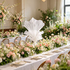 Flowerva White Aura Pleat Table Flower