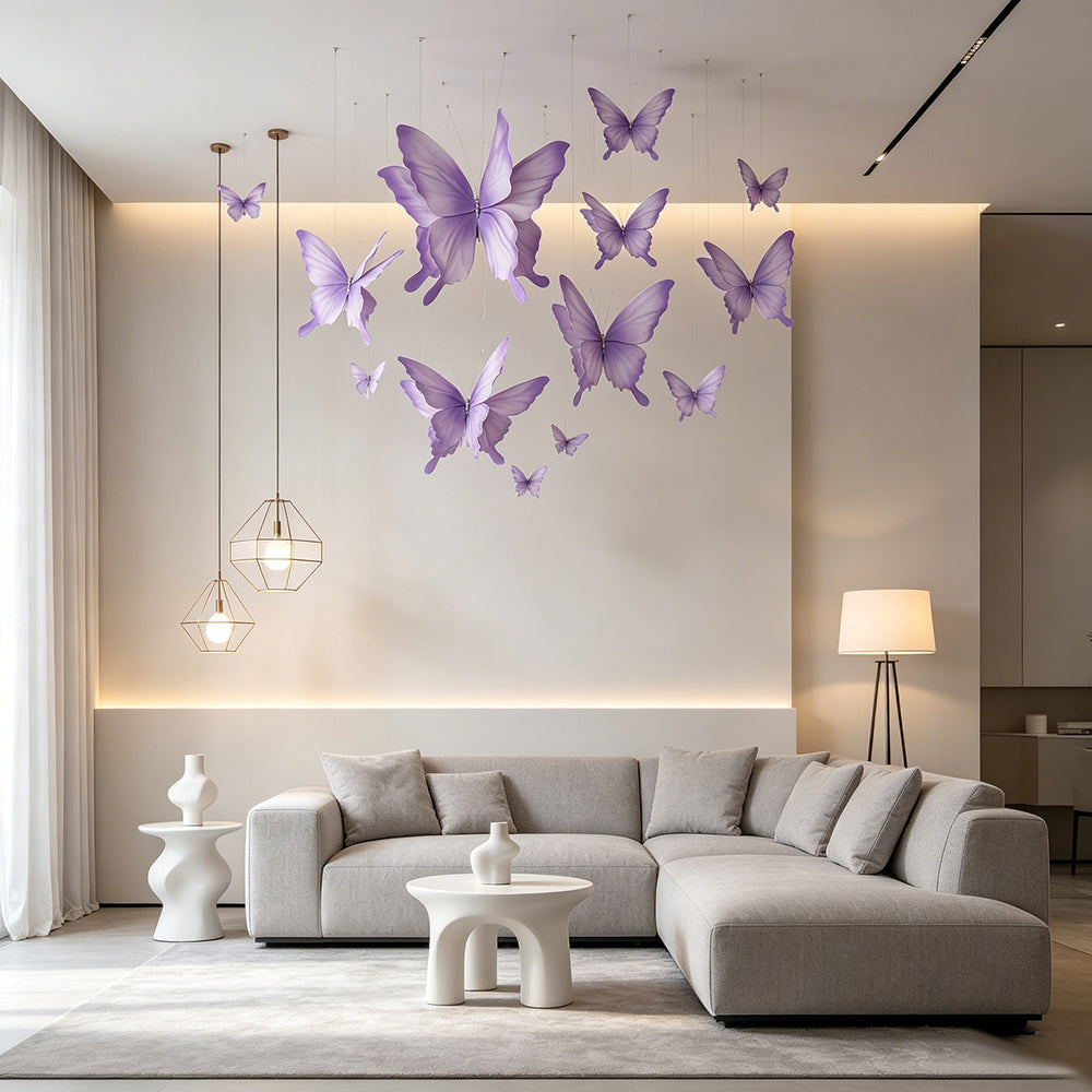 Acento artístico de mariposa etérea Flowerva