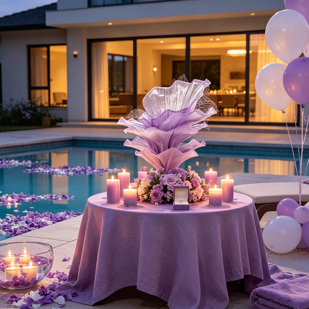Flowerva Amethyst Wedding and Home Art Decoration