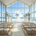 Flowerva White Sheer Fabric Floral Arrangement Decor(without flowers)