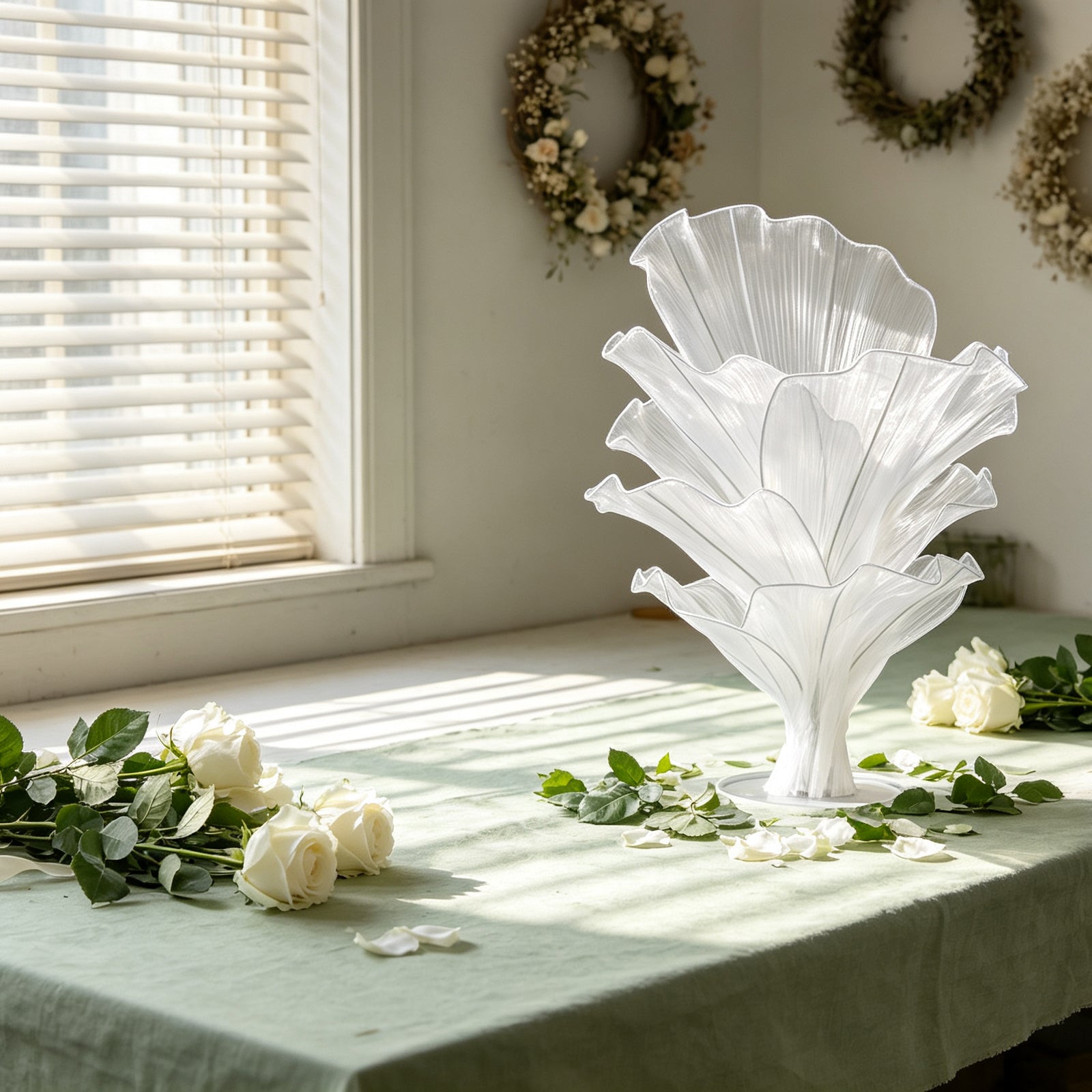 Flowerva Airy White Veil Eternal Table Flower