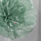 Flowerva Soft Green Dew Ruffle Fabric Decor