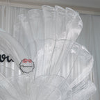 Flowerva White Serenity Floral Heart Sheer Texture Table Flower