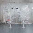 Flowerva White Serenity Floral Heart Sheer Texture Table Flower
