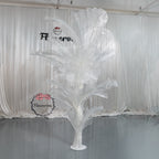 Flowerva White Serenity Floral Heart Sheer Texture Table Flower