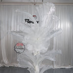 Flowerva White Serenity Floral Heart Sheer Texture Table Flower