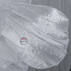 Flowerva White Sheer Fabric Floral Arrangement Decor(without flowers)