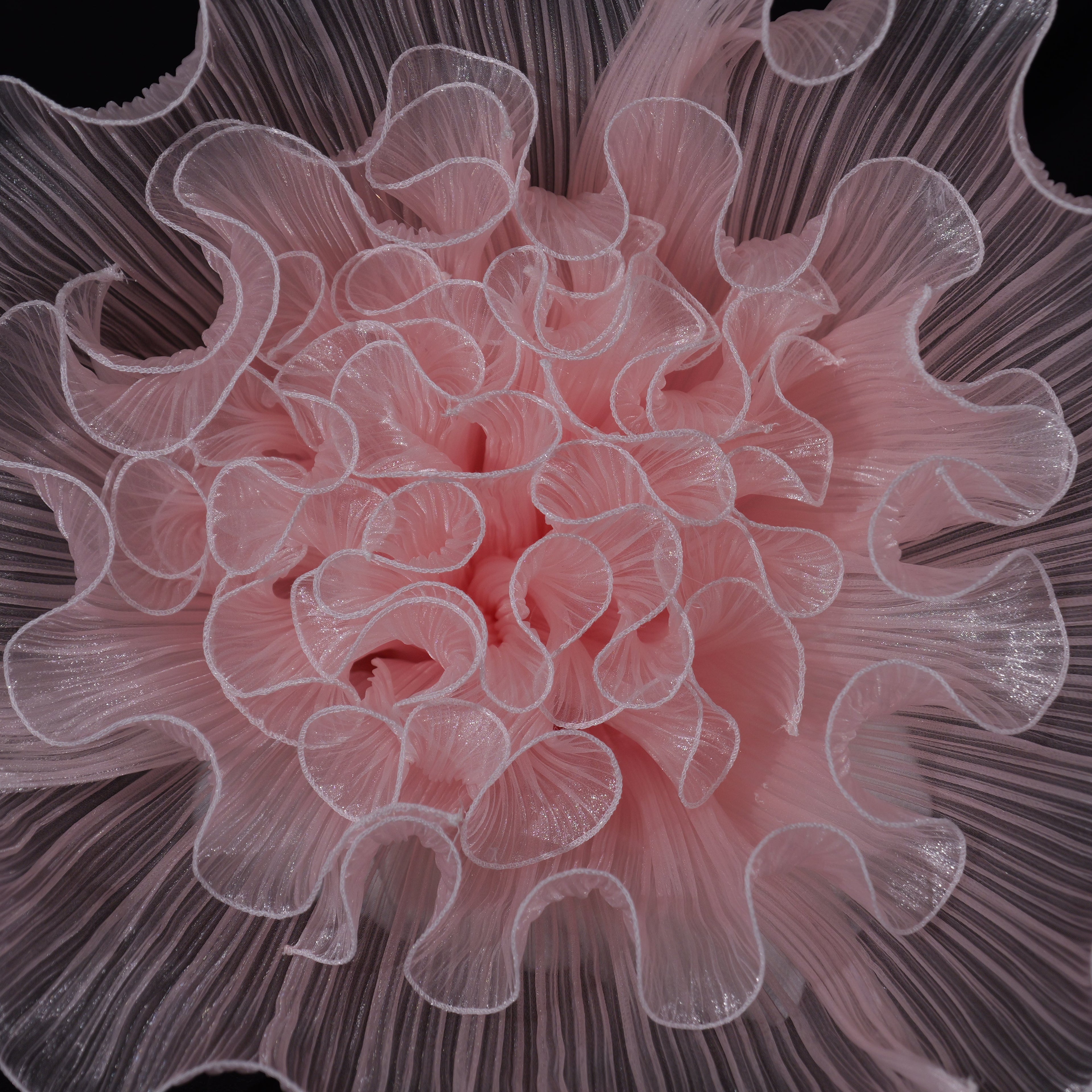 Flowerva Sheer Ruffled Tulle Premium Flower