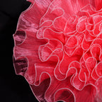 Flowerva Crimson Ruffled Tulle Premium Flower