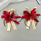 Red Velvet Butterfly Boutonnière