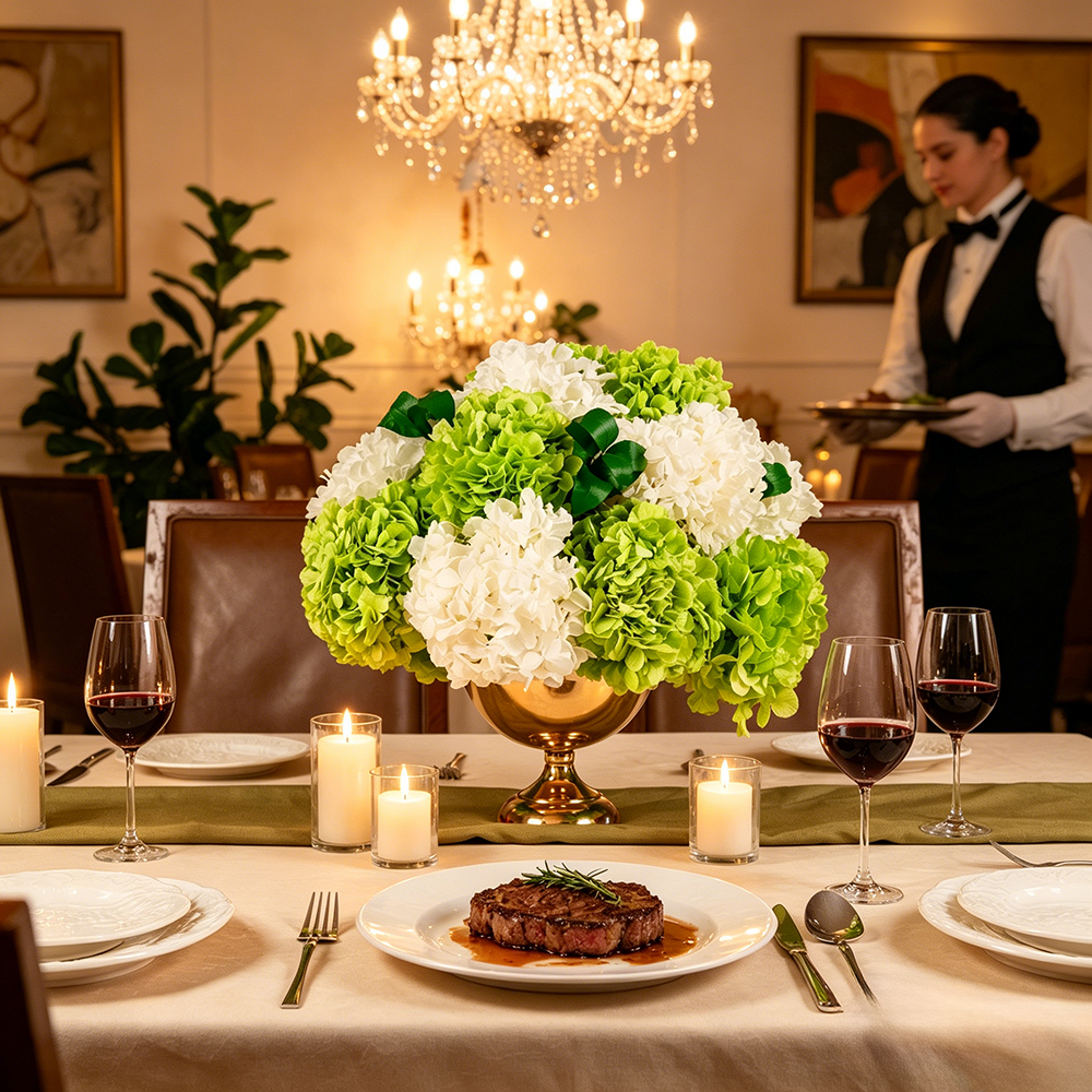 Flowerva Regal Ruffled Opulence Premium Decor