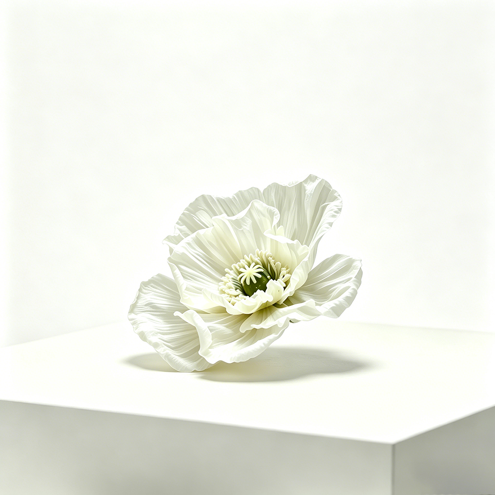Flowerva Sheer Poppy Whisper Premium Decor