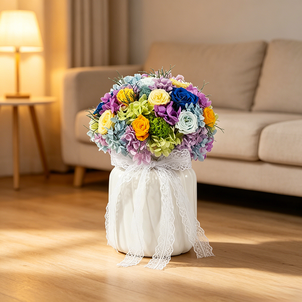 Flowerva Multitone Bloom Sphere Vase Premium Decor