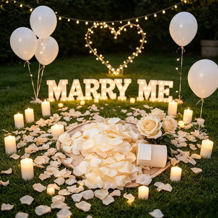 Flowerva  Proposal Scene Decor & Wedding Confetti —Champagne