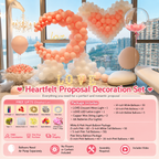 Flowerva Romantic Pink Balloon Set for Proposal & Confession Decoration