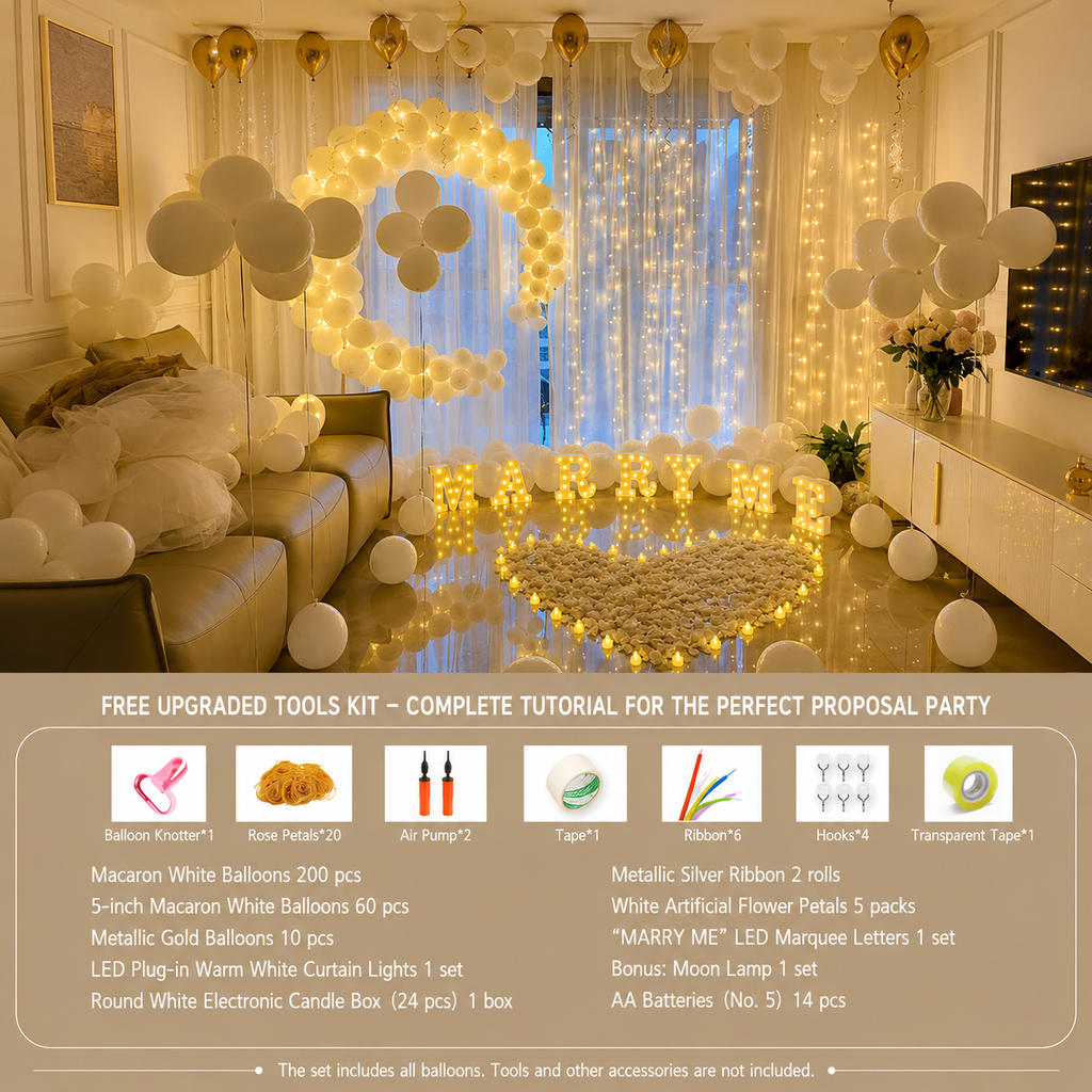 Flowerva Proposal & Confession & Birthday Scene Decoration Balloon Set