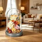 Flowerva Dome Preserved Floral Arrangement Premium Decor