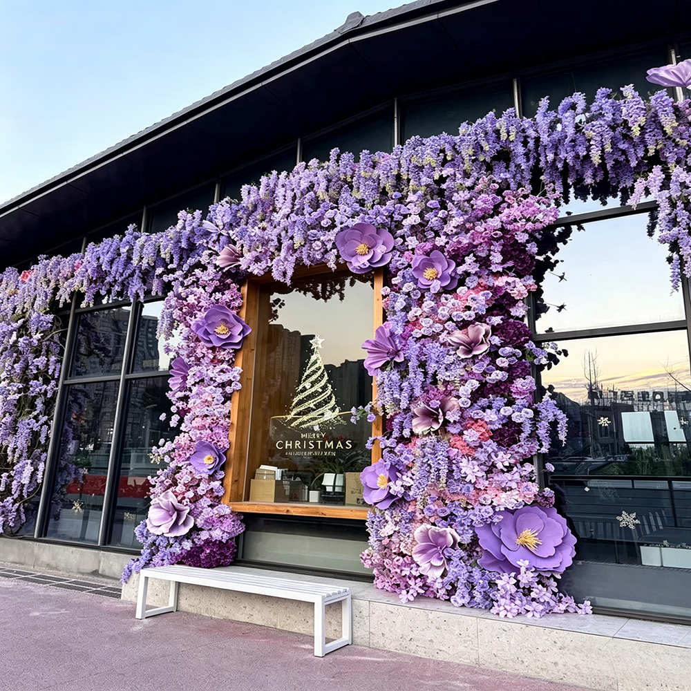Flowerva Violet Lily Contour Premium Decor