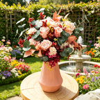 Flowerva Romantic Everlasting Vase Arrangement Premium Decor