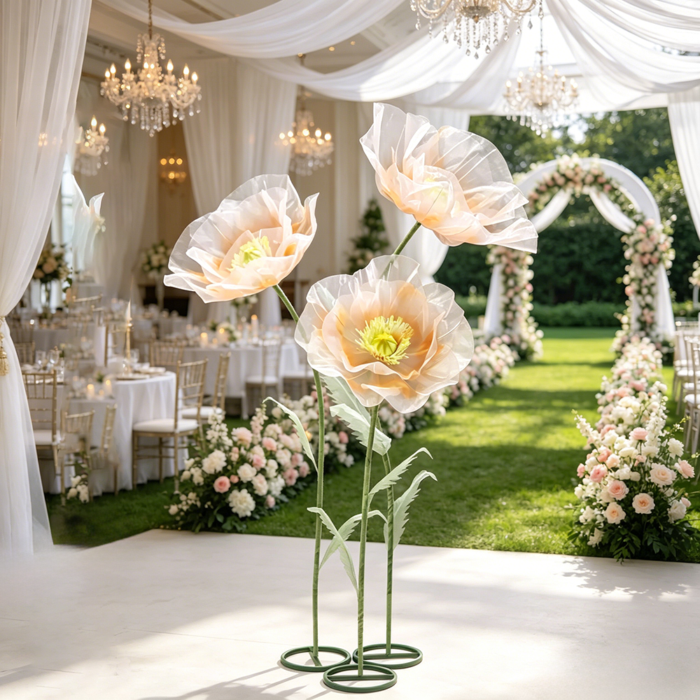 Flowerva Sheer Petal Sculpture Premium Decor