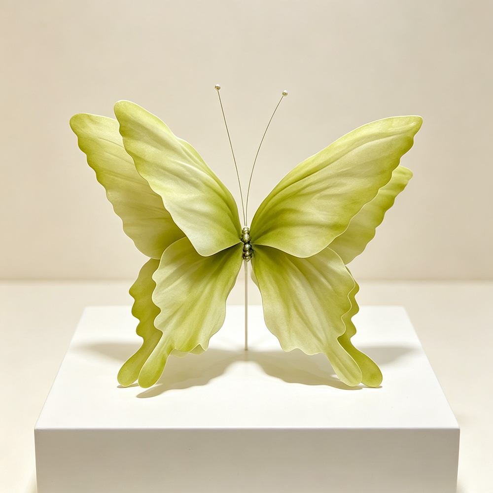 Acento artístico de mariposa etérea Flowerva