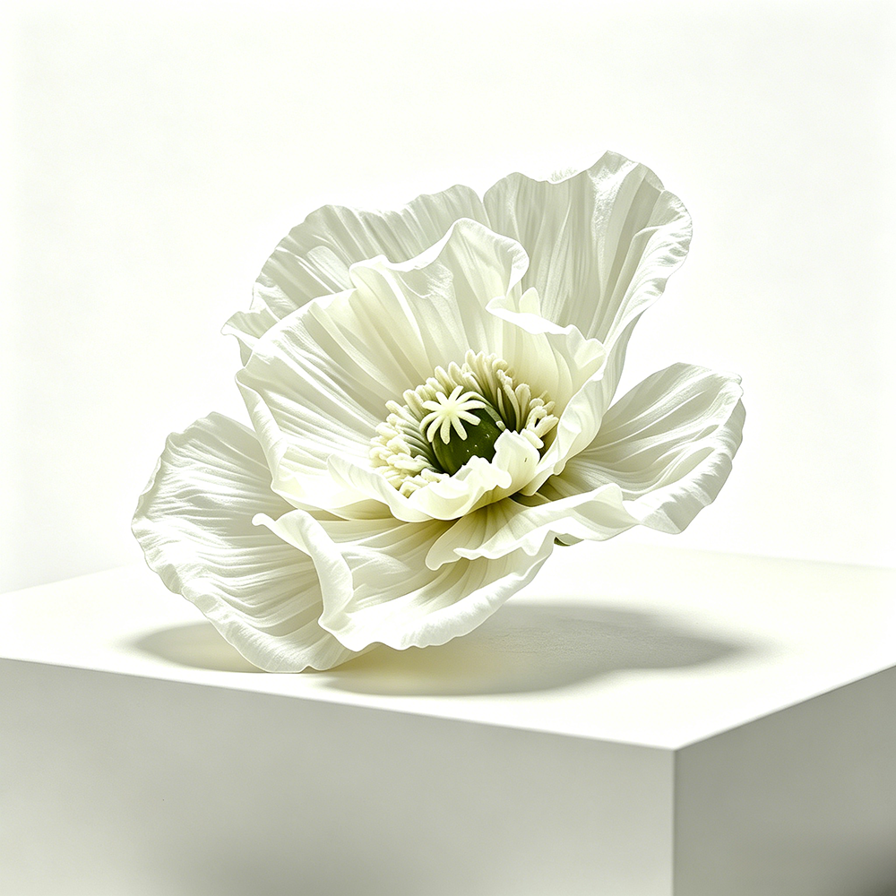 Flowerva Sheer Poppy Whisper Premium Decor
