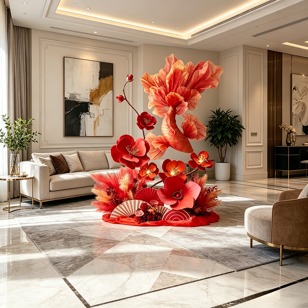 Flowerva Warm Tone Koi Spatial Set Premium Decor
