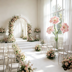 Flowerva Sheer Standing Petal Sculpture Premium Decor