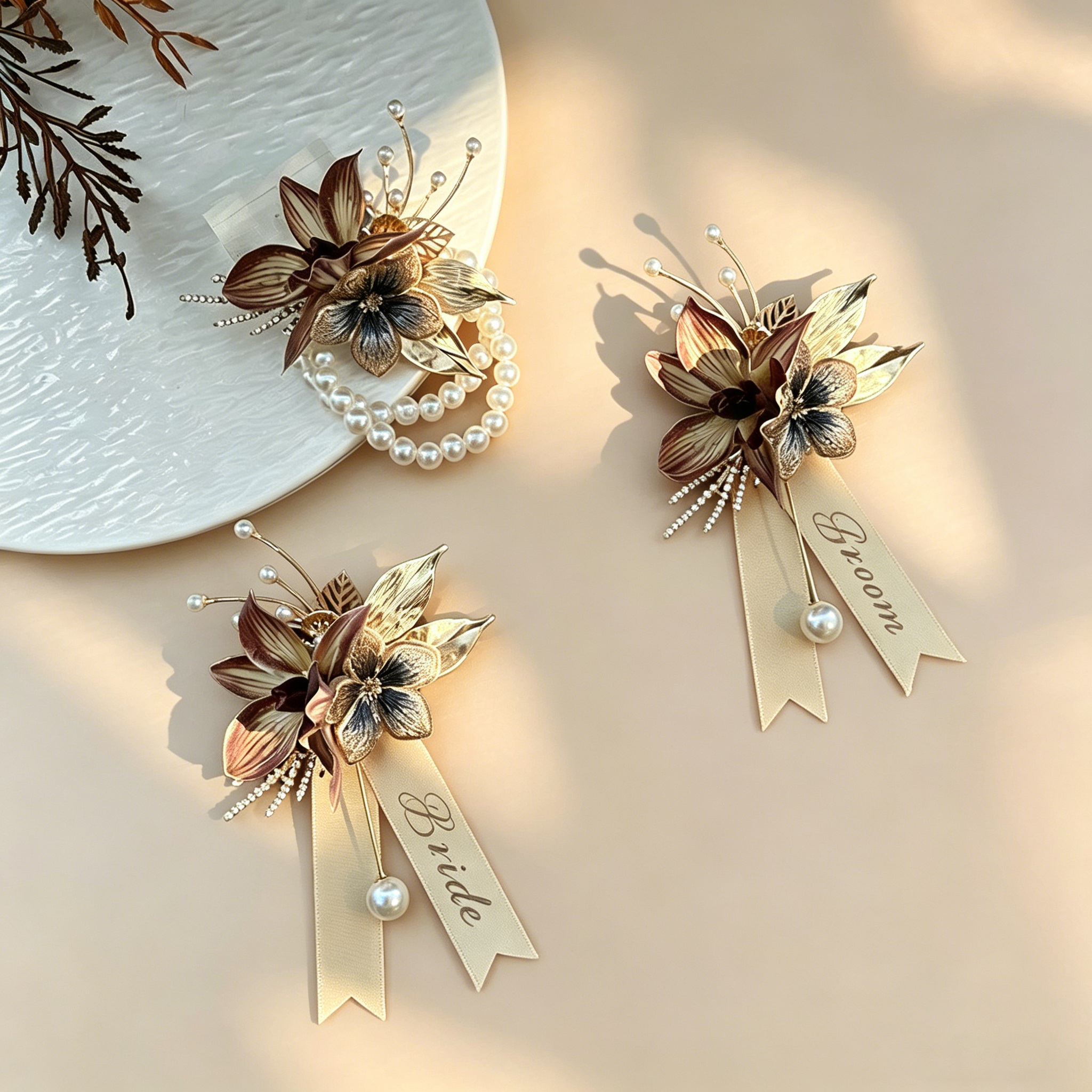 Brown Orchid Boutonnière