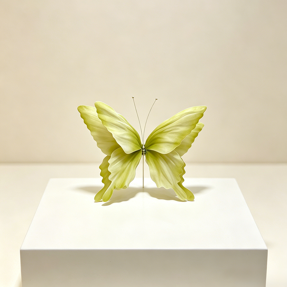 Acento artístico de mariposa etérea Flowerva