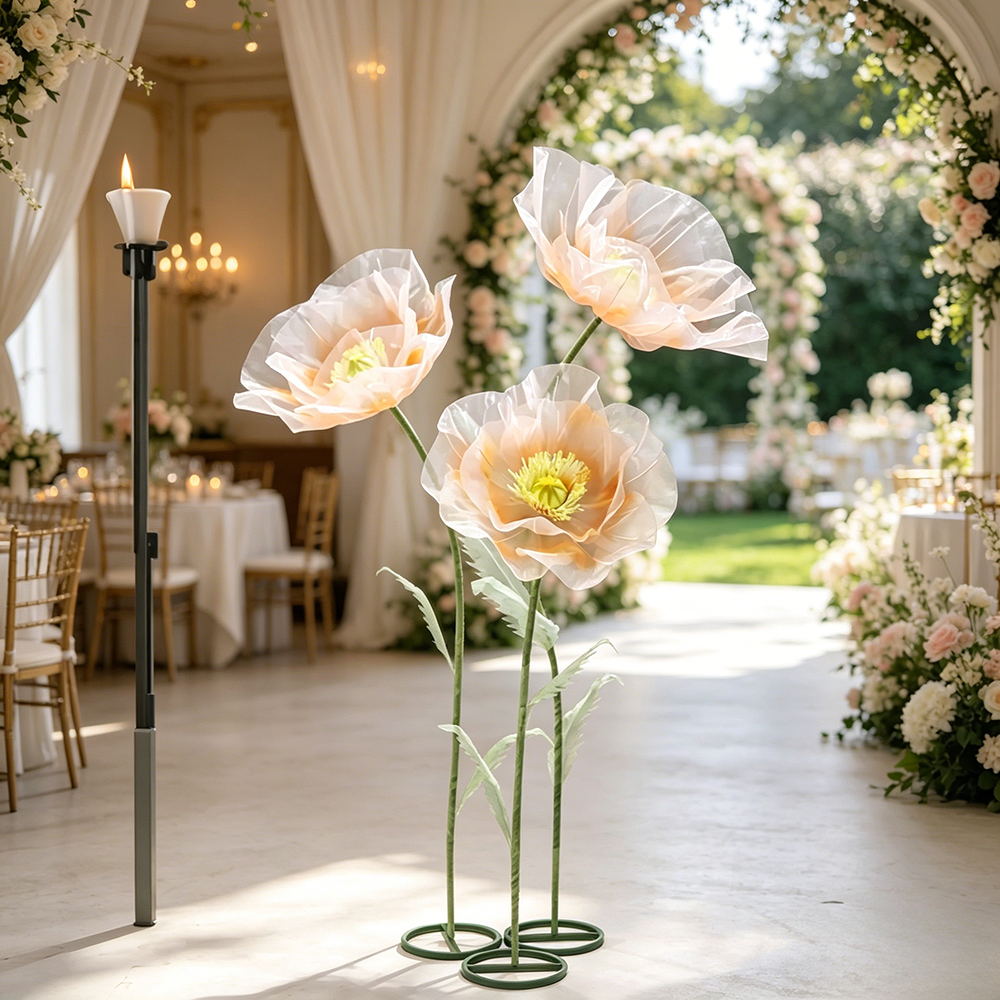 Flowerva Sheer Petal Sculpture Premium Decor