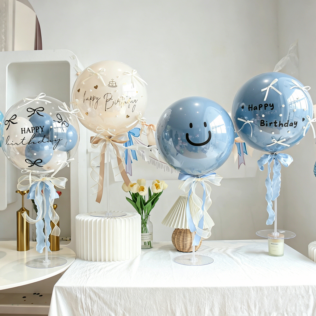 Flowerva French Romantic Birthday Balloon Table Decoration Party Ornament